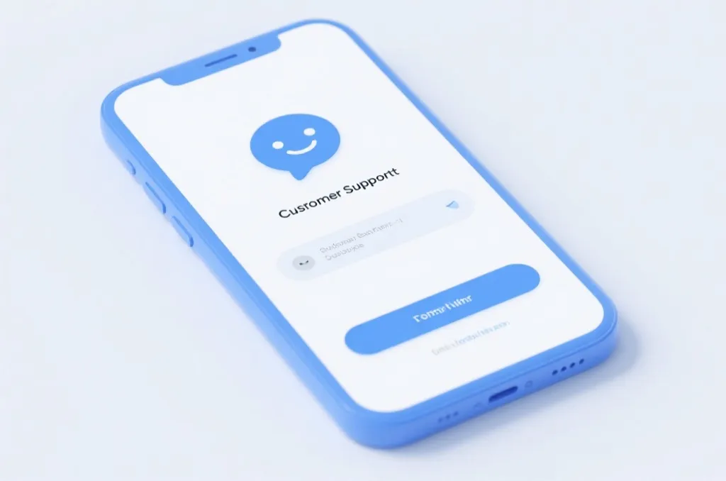 App登录页面上的在线客服入口示意图